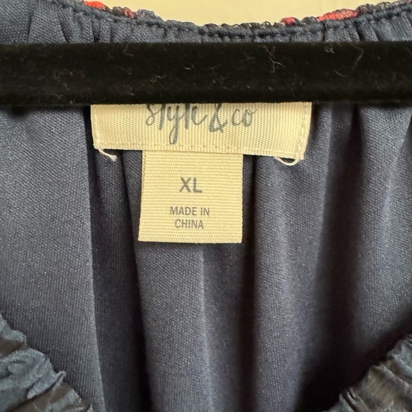 Style & Co Tiered Chiffon Maxi Dress - Picture 3 of 5